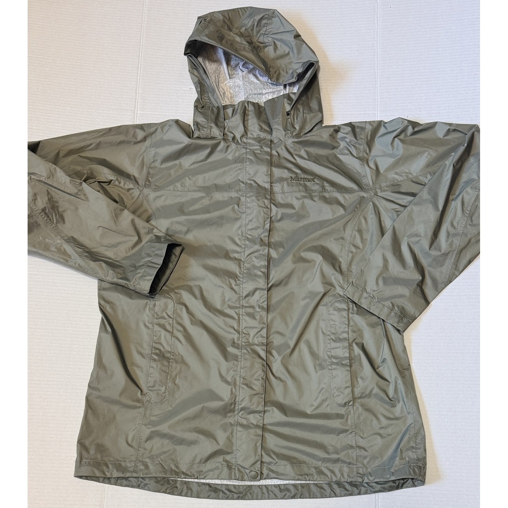 MARMOT PreCip Eco - Women's Rain Jacket - Green Hooded Waterproof - 2XL XXL